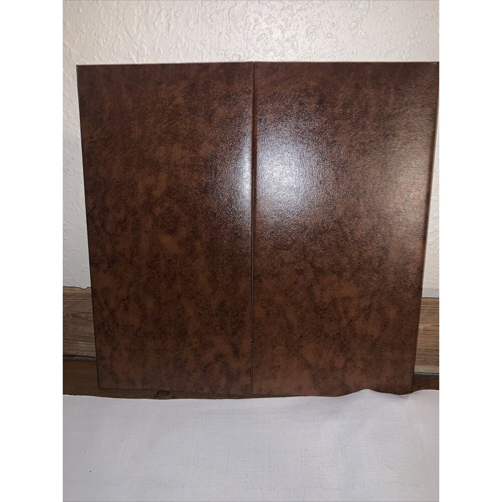 Vintage NOS Art Leather “Encore Folio” Cognac/Grey Int Leather Photo Display - Picture 4 of 9